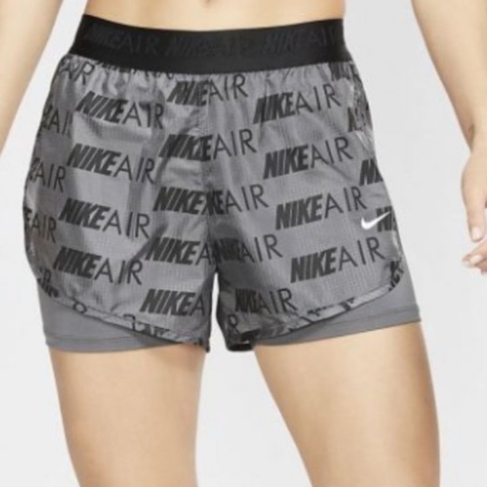 Nike Black and Gray Athletic Shorts